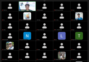 Giao diện Zoom – học thử Power BI Kickstart 08/08 tại MCNA