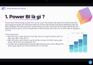 Slide Power BI là gì – buổi học thử 08/08 MCNA