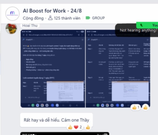 Học viên tham gia AI Boost for Work 24/08/2025 tại MCNA