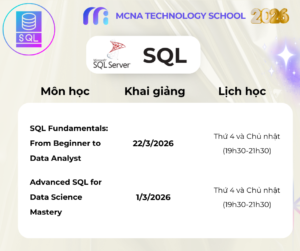 Lịch Khai Giảng Khóa Học Sql Tháng 3