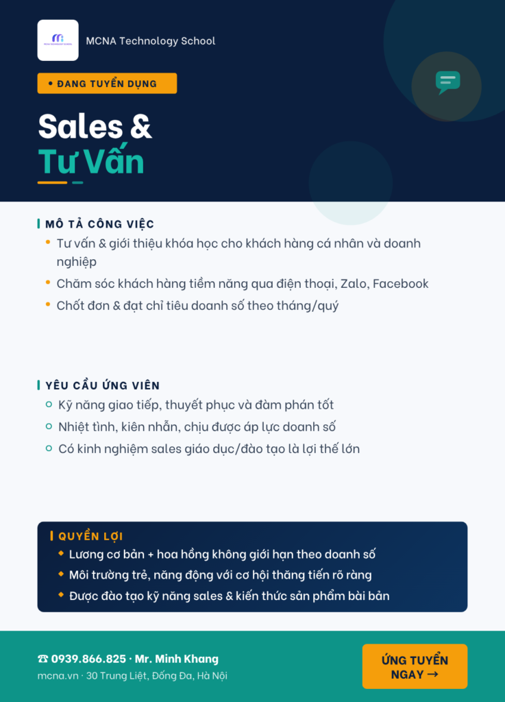 Sales — Tư Vấn Tuyển Sinh