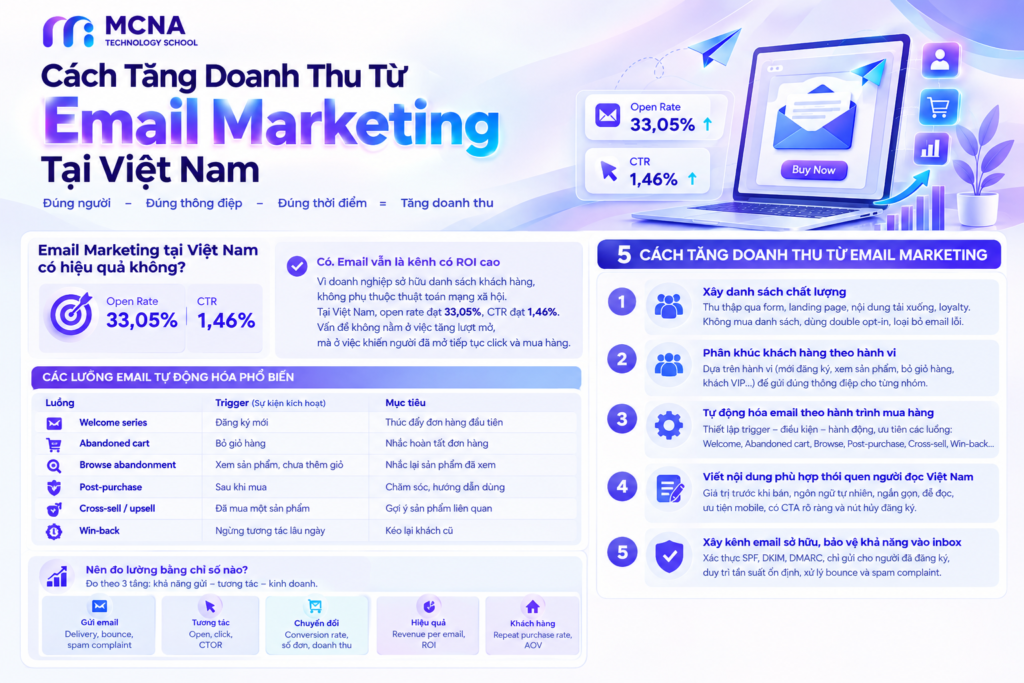 sơ đồ tự động hóa email marketing tăng doanh thu